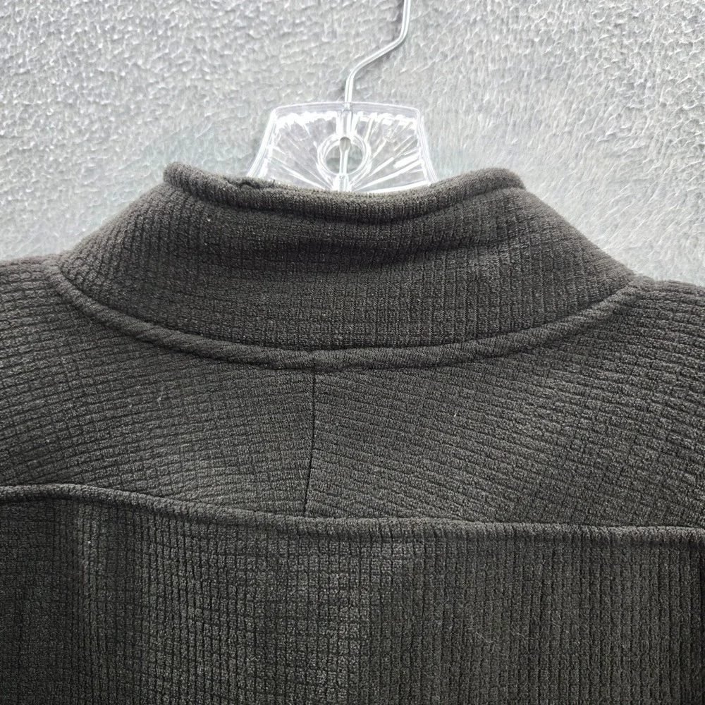 The North Face Men Jacket XL Gray Fleece Lined Logo Full Zip Mock Neck READ